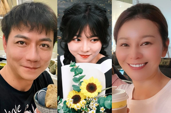 陈随意(左)、谢宜君(右)的大女儿陈欣妤(中)大学刚毕业有校花级顏值。（图／取自三人脸书）