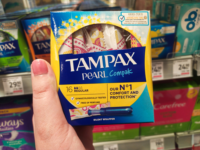 宝碱公司（Procter & Gamble）Tampax牌棉条。(示意图／shutterstock)