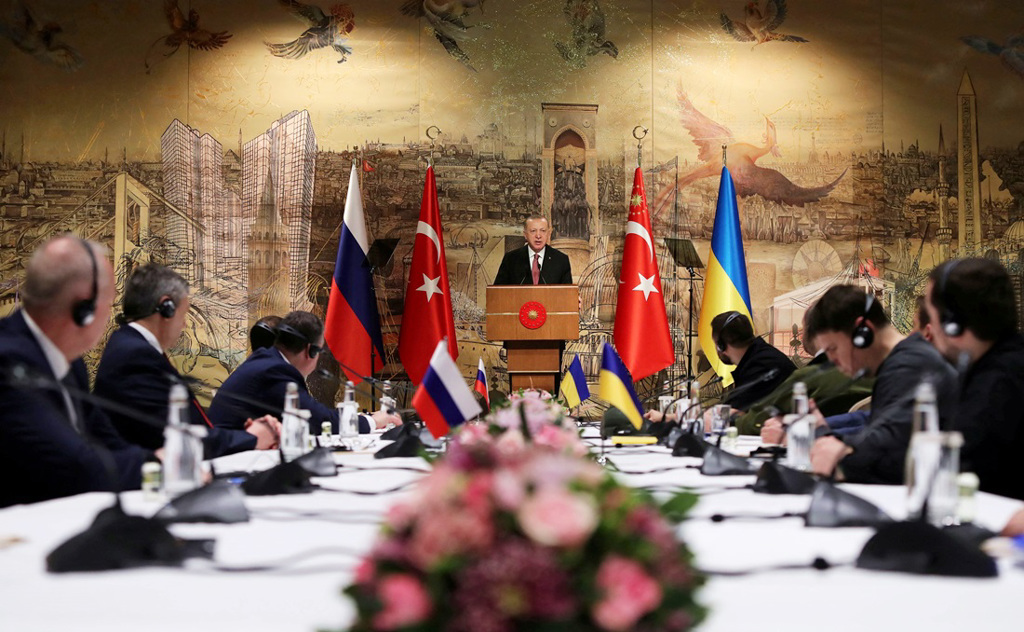 3月底俄乌双方于伊斯坦堡进行会谈。（资料照／路透社、土耳其总统府）(photo:ChinaTimes)