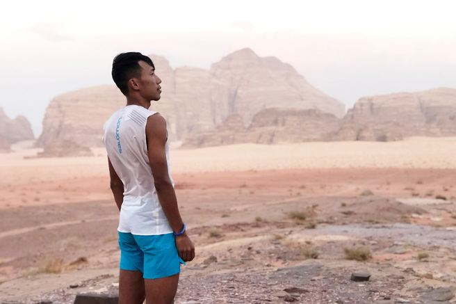 2016年陈彦博勇闯智利阿他加马高原沙漠250公里超马赛，是极地超马巡迴赛的第三站。（照片提供／陈彦博）