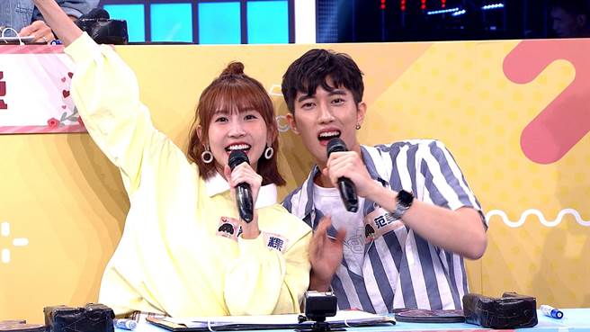 怀孕7个月的粿粿跟未婚夫范姜彦丰。（三立提供）