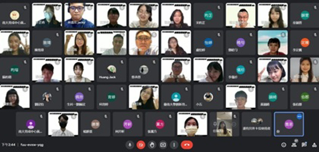 台南大学三创竞赛线上决赛合影。(图/台南大学提供)