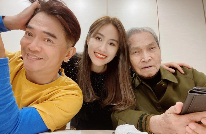 Sandy在2020年農曆春節曾分享和吳宗憲及阿公合影。（圖／翻攝自吳姍儒 Sandy Wu臉書）