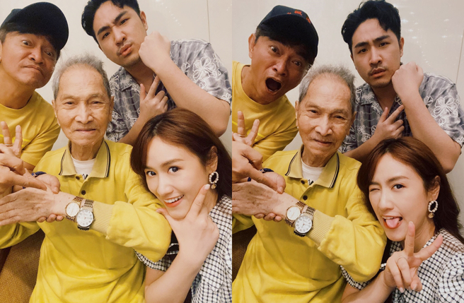 Sandy去年父親節分享跟阿公、爸爸、弟弟合照。（圖／翻攝自吳姍儒 Sandy Wu臉書）