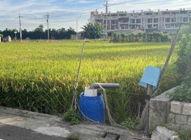 二林镇稻田，4、5月以来，连续7起抽水马达遭窃。（芳苑警分局提供／吴敏菁彰化传真）