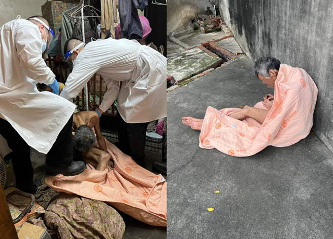 彰化某三合院有3兄弟「饿到皮包骨」，赖清美还对1位长辈呼喊着「你有吃饭吗」。（翻摄自赖清美脸书）