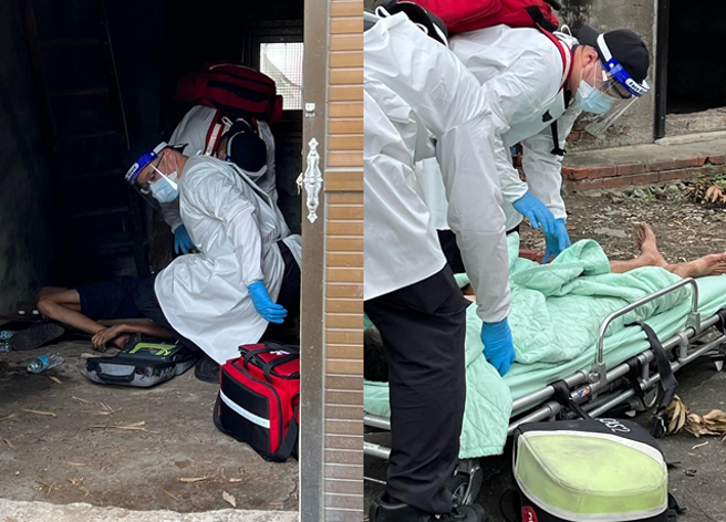 彰化某三合院有3兄弟的大哥在另外一处矮房子被发现，但已倒卧地板，一旁还有不明液体，也赶紧送医急救。（翻摄自赖清美脸书）
