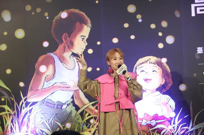 Lulu开心参观「吉卜力动画大师-高畑勲展」。（联合数位文创提供）