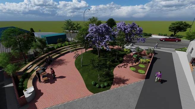 勤益科大学生为官田社区设计的活化图。(黄瀚纬提供／刘秀芬台南传真)