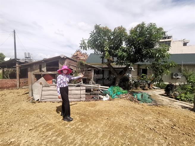 台南市官田区福田路一处空地原本杂草丛生，社区申请台南市都发局筑角计画，要美化成居民休憩空间。（刘秀芬摄）