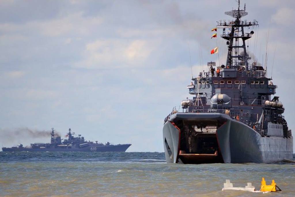 俄罗斯波罗的海舰队进行演习。（图／俄罗斯国防部脸书）(photo:ChinaTimes)