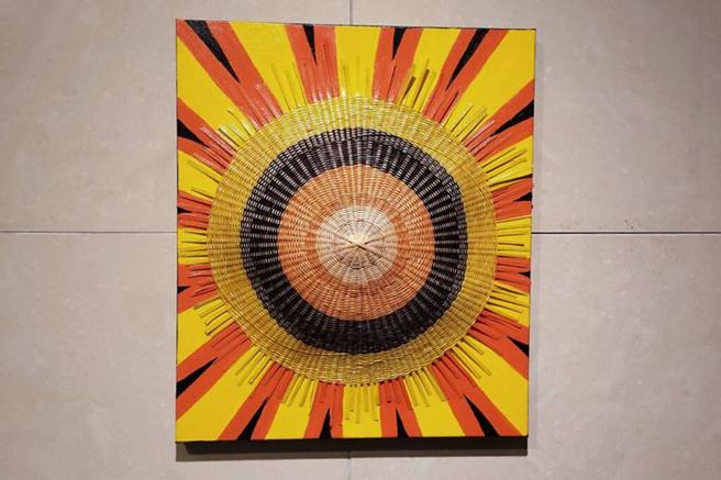 「竹的千姿百态展」于江南渡假村展出中。　图：尖山埤江南渡假村／提供
