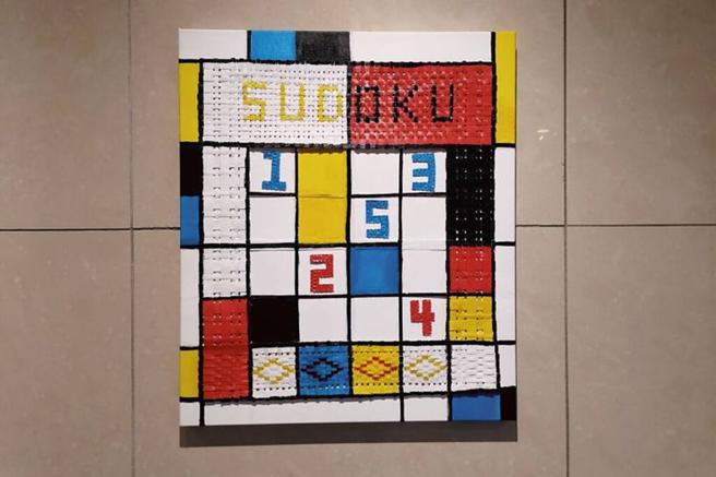 打破传统的竹编设计艺术，缤纷绚烂。　图：尖山埤江南渡假村／提供
