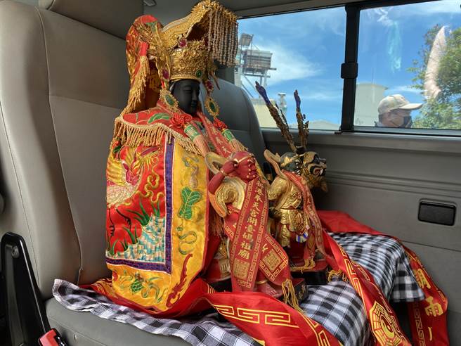 嘉義縣新港奉天宮媽祖2016年分靈到東沙太平島，18日回鑾新港奉天宮。（張亦惠攝）