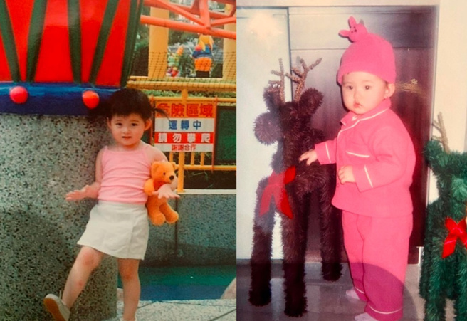 廖思惟的成长为亭亭玉立美少女，从幼幼时期就能看出她萌翻眾生的可爱。（图／取自廖思惟IG）