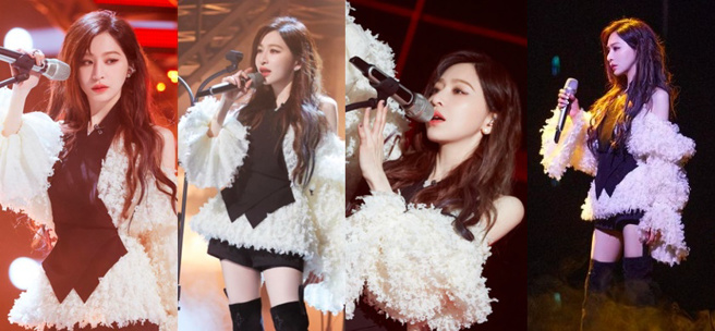 王心凌参加《乘风破浪》最新的摇滚风，也清一色强调左边角度取镜。（图／取自王心凌IG）