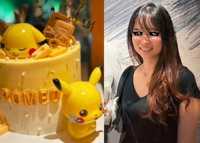 周董和昆凌晒出给儿子Romeo的万元生日蛋糕，出自萧泙慧师傅的巧手。（图／取自赵少康脸书）