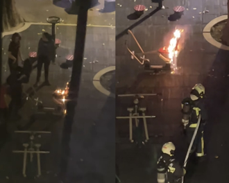 離譜！天母4外國人放火燒聖山公園運動器材 居民目睹氣壞