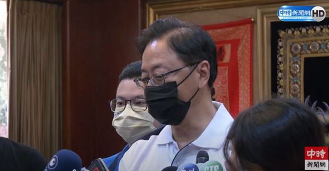 林智坚参选桃园市长选举，张善政回应。（取自中时新闻网直播）