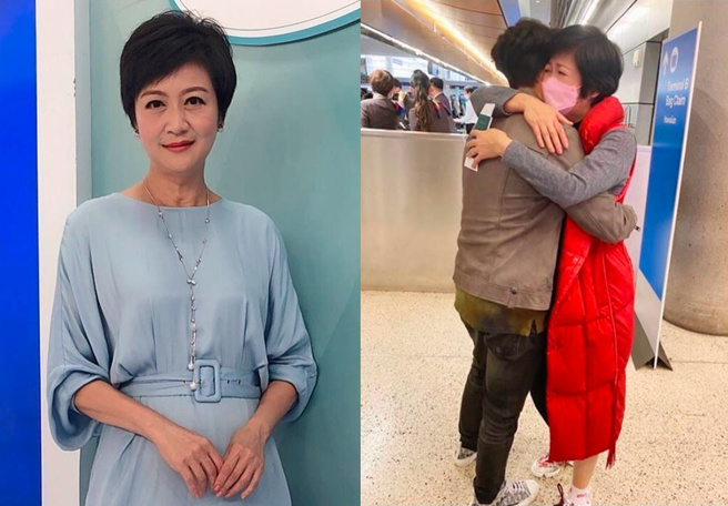 崔佩仪不舍和儿子分别，曾于送行时直接在机场大哭。（图／取自崔佩仪脸书）