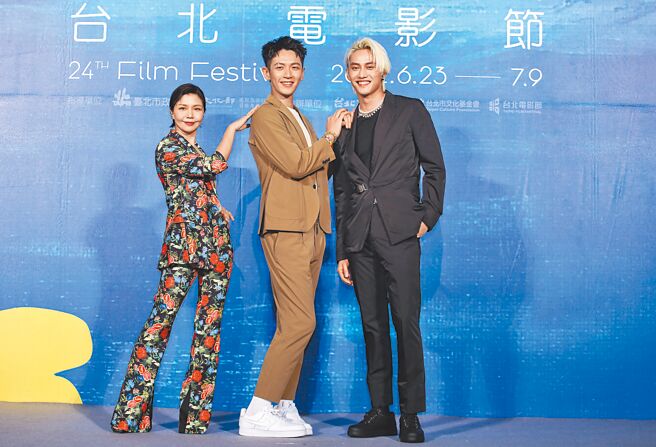 于子育（左起）、柯震东、范少勋今年都是台北电影奖的入围演员。（陈俊吉摄）