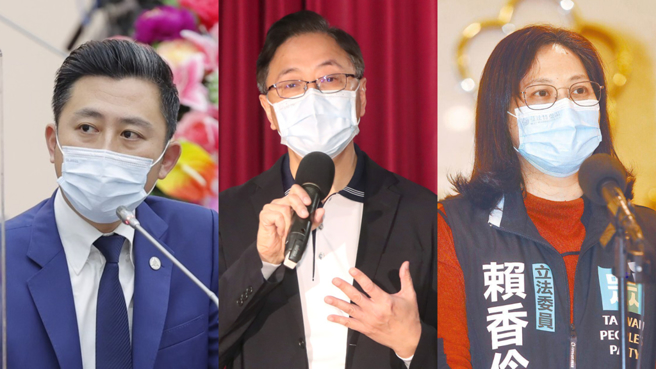 藍綠白桃園人選全就位，確定派出前行政院長張善政（中）、新竹市長林智堅（左）與立委賴香伶（右）參戰。（圖 / 本報資料照合成）