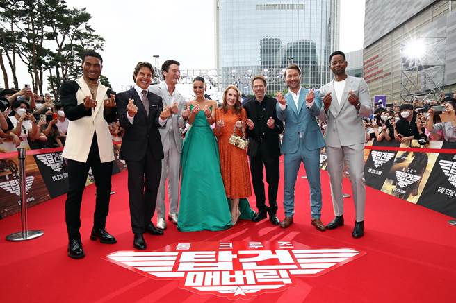 阿汤哥率领剧组演员赴南韩大票仓宣传。（UIP提供）