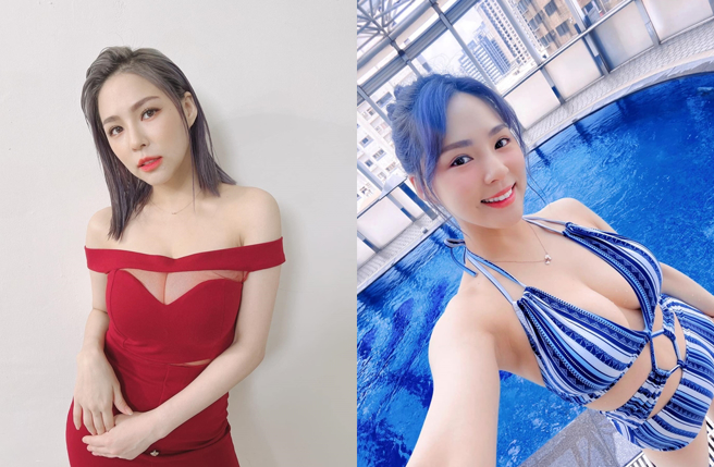 熊熊身材火辣、性格活泼，很有观眾缘。（图／熊熊facebook）