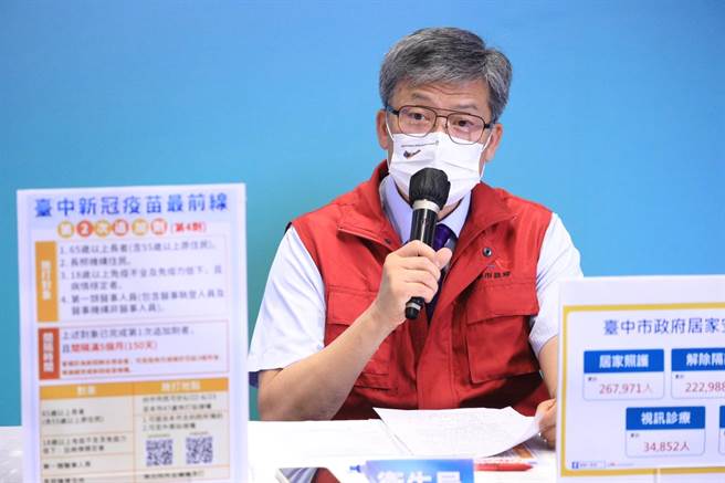 卫生局长曾梓展说明今日疫情。（中市府提供／谢琼云台中传真）