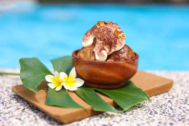 啡嚐甜蜜雪酪。（太鲁阁晶英酒店提供）