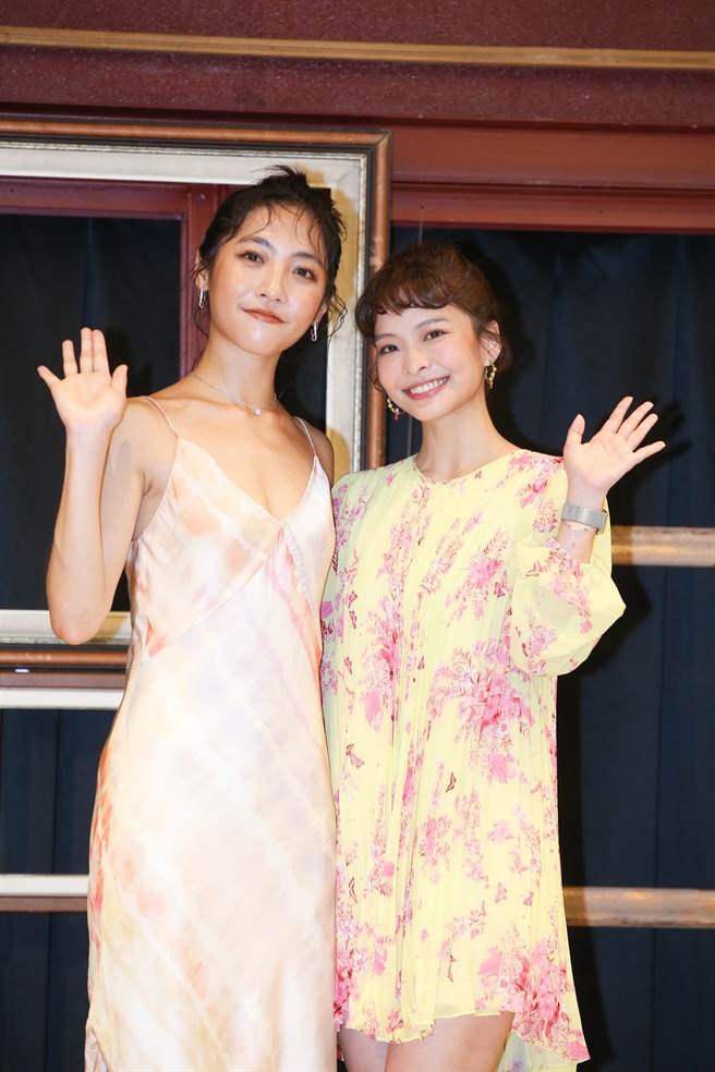 林映彤（左）、叶星辰今出席植剧场2茁剧场女卡司记者会。（三禾行销提供）