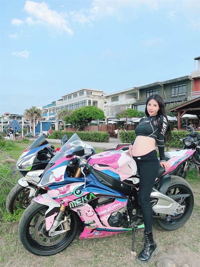 咪妃去年宣布升格人妻，现在已怀孕9个多月。 (台北海大提供)