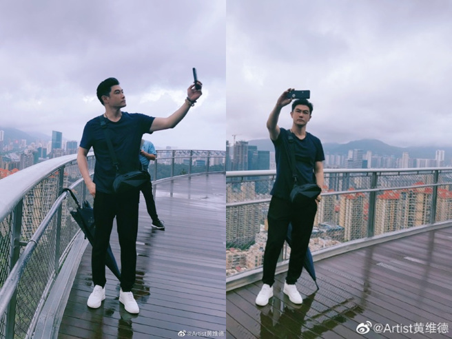 50岁黄维德身形高挑修长。（图／微博@黄维德）