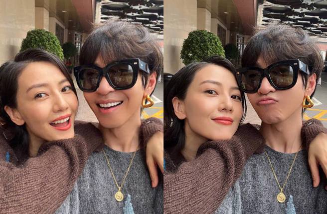 高圓圓和好友韓火火合影。(圖／取自韓旭你出息了微博)
