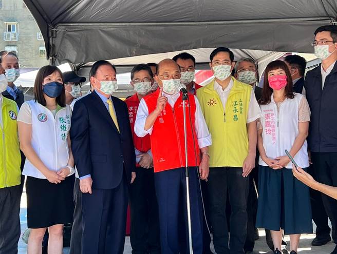 中國大陸禁止輸入我國石斑魚，行政院長蘇貞昌今天出席石斑魚推廣活動時，批評中國大陸多次打壓。（李奇叡攝）