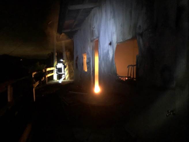 家住尖石秀峦的宋姓男子，疑似因情绪不稳定于住处纵火。（横山分局提供／邱立雅竹县传真）