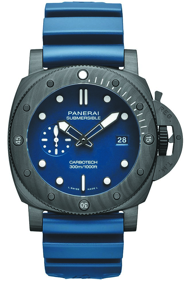沛纳海Submersible QuarantaQuattro腕表Pam1232，表径44mm，54万元。（Panerai提供）