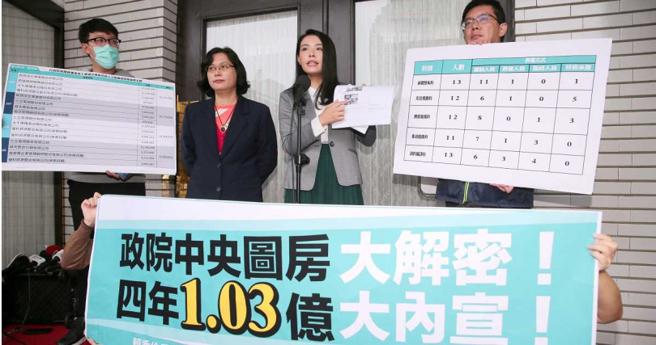 在野党屡爆料「政府养小编兼当网军攻击在野党」，民眾党立委高虹安、赖香伶还曾逮到政院「中央图房」4年烧掉一亿多元，养9位小编作梗图攻击在野党。（图／报系资料库）