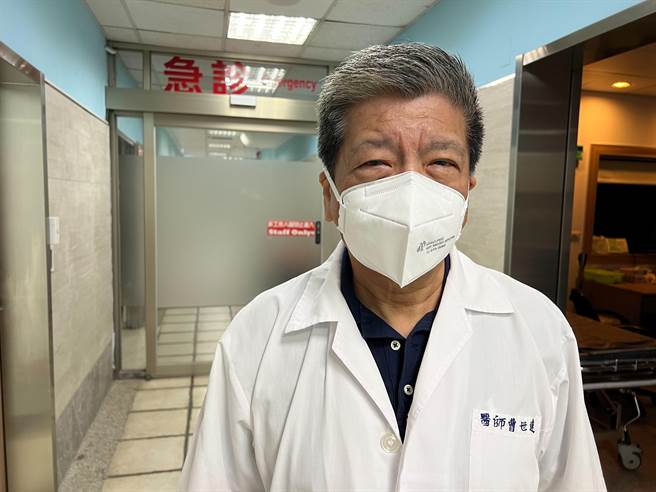 收治的宏仁医院急诊部医师曹世达表示，姚男到院时体温高达39.2度，心跳每分钟达167下，精神倦怠，不过意识清楚，后续进行生命监测及维持，并持续抽血检验、打点滴等动作。（院方提供／吴建辉彰化传真）