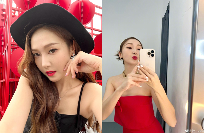 Jessica日前参加《乘风破浪》，却因为出糗上热搜。（图／Jessica 微博）