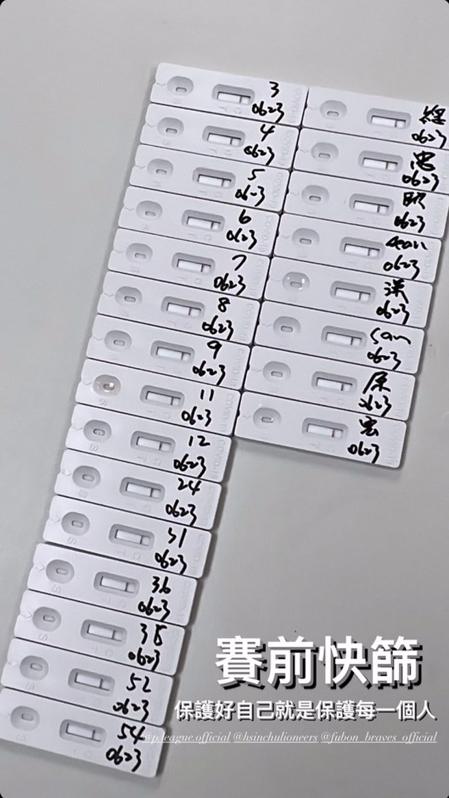 攻城狮今天赛前全员快筛阴性。(取自陈建州IG限时动态)
