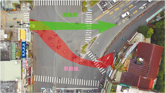 新北市碧潭桥北新路匝道今起开放机车通行。（新北市交通局提供／叶德正新北传真）