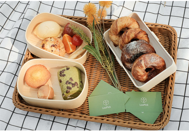 連頒獎典禮上的便當餐盒，也是中科團隊「LooPick 循拾」所開發的循環餐飲服務，落實「淨零碳排與碳中和」的永續思維。（中科管理局提供／謝瓊雲台中傳真）