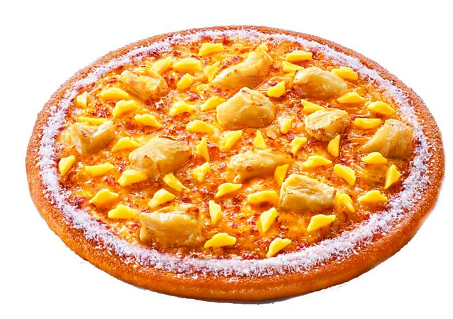 必胜客玩创意推「榴芒水金金比萨」，单点优惠价539元。（必胜客提供）