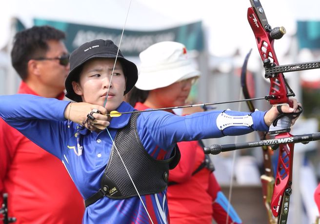 台湾射箭女将彭家楙。（资料照／陈怡诚摄)