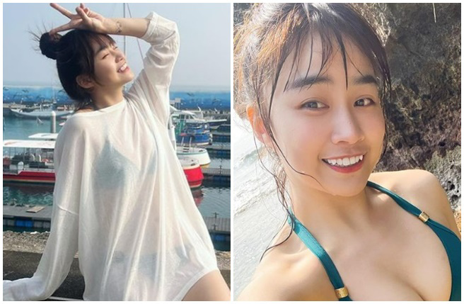 女星陈伊是乐天桃猿啦啦队「Rakuten Girls」成员。(bobeyiyi IG)