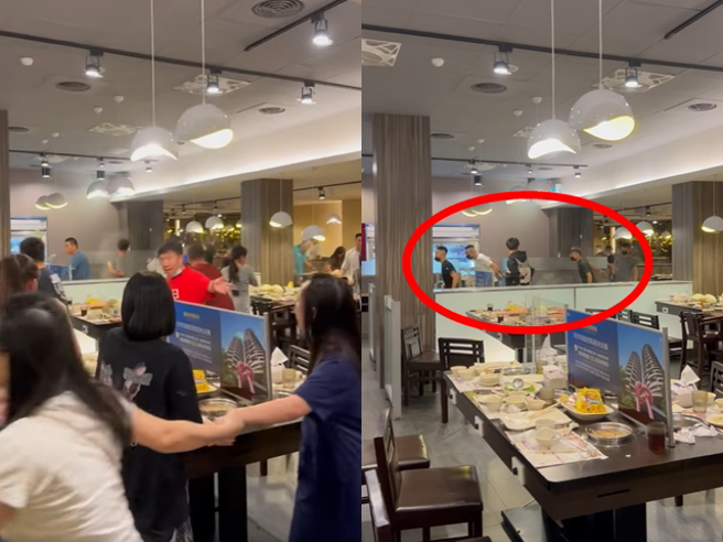 新庄小火锅店惊传砍杀事件 现场客人惊慌逃避（翻摄自脸书爆废公社公开版）