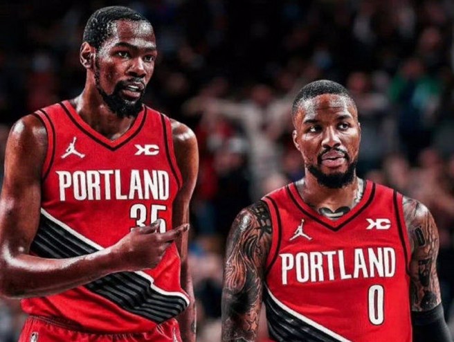 利拉德这张与杜兰特的合成照引发不少话题。(取自利拉德IG)