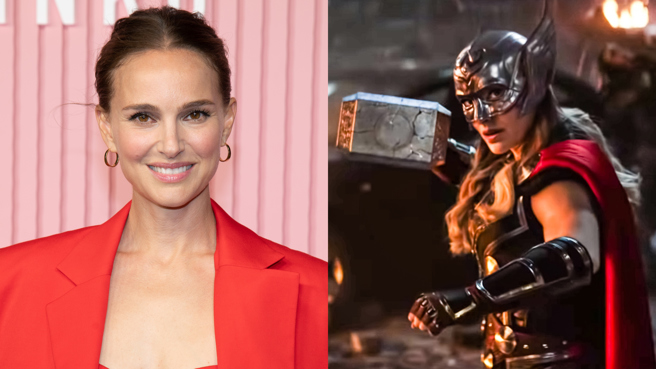 娜塔莉波曼日前在片場拍攝電影時的照片流出。（圖／達志影像）