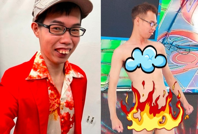 邓佳华拍过谜片已眾人皆知，但裸上身出现公眾场合则是头一遭。（图／取自脸书）